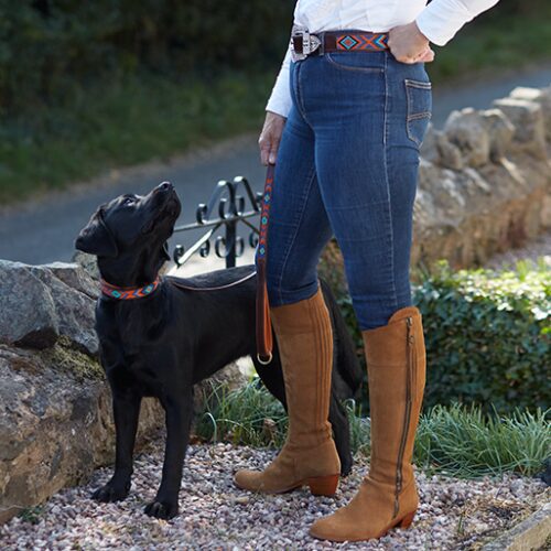 Aztec Beaded Belt with Art Deco Buckle