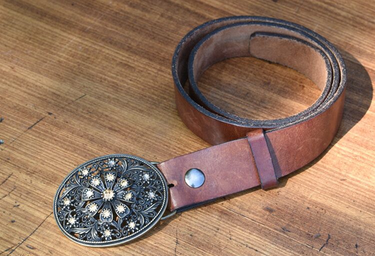 belt-1 Aztec Beaded Belt with Art Deco Buckle